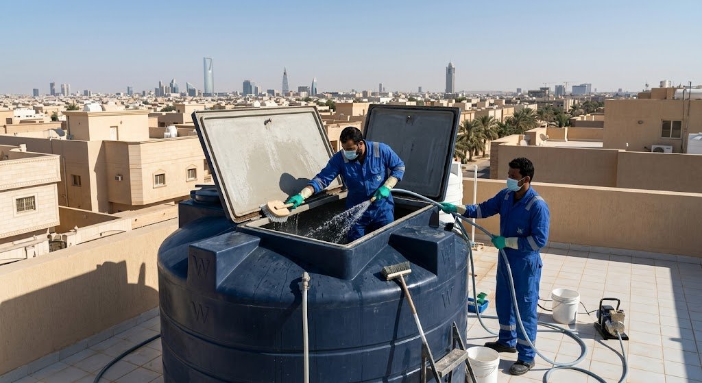 أفضل خدمات تنظيف وتطهير خزانات المرقب الرياض لضمان مياه صحية